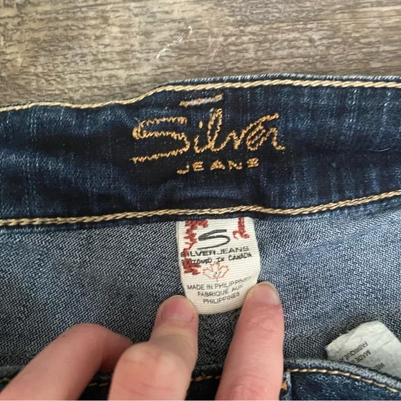 Silver Jeans Suki Capri Dark Blue Women's Jeans Size 27 - Picture 2 of 8